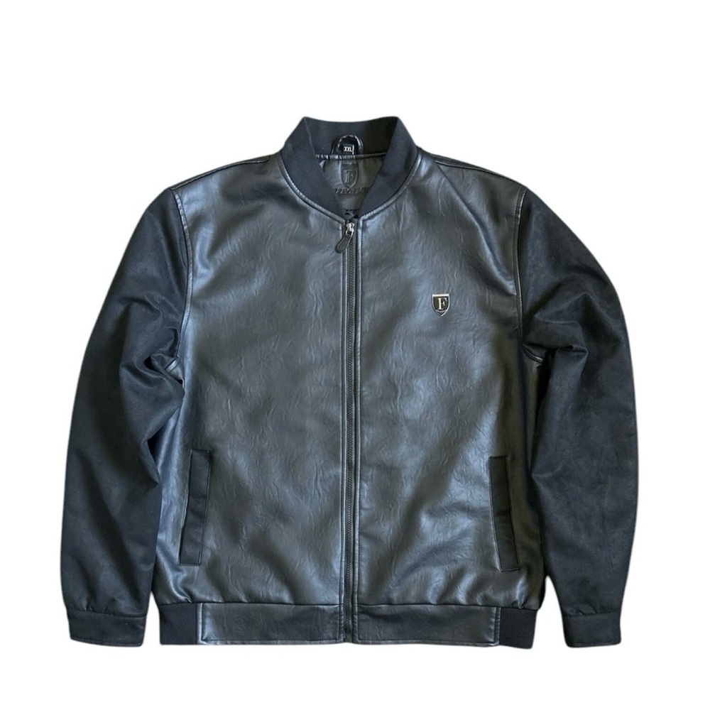 Men's Ferrari F-Collection Black Leather Jacket